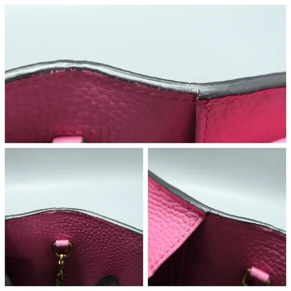 GUCCI GG Marmont Chain Wallet Pink Leather Shoulder Bag 859-012825 - Picture 8 of 12